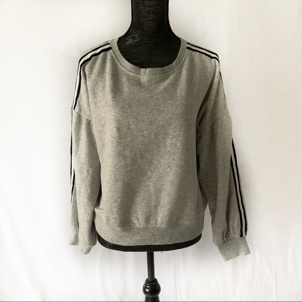 Garage Racer Striped Crewneck